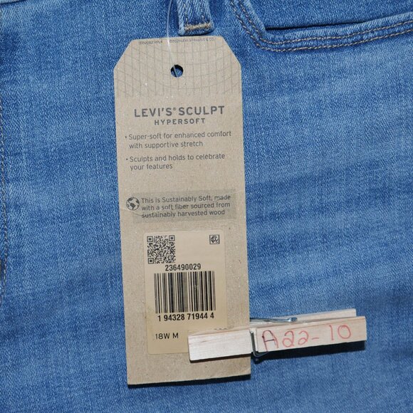 Levi's Women's Plus Size 18W Bootcut Jeans Stretch Mid-Rise Western Rodeo NWT - Picture 10 of 14